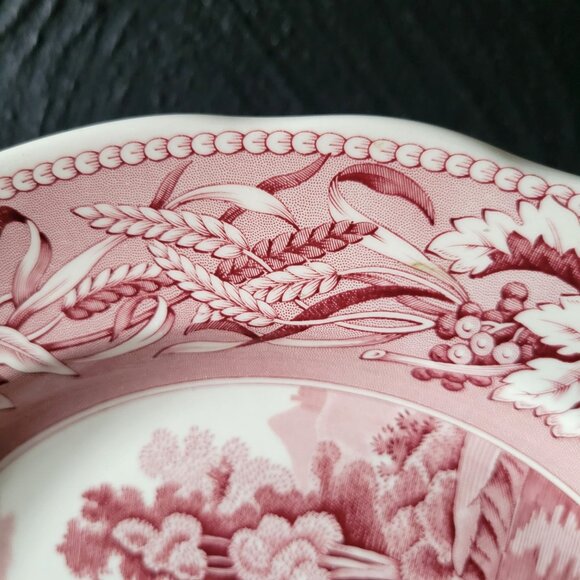 The Spode Archive Collection Traditions Series Lucano 10.5" Dinner Plate, Red - Picture 5 of 7